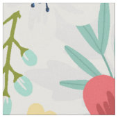 Farbiges botanisches Muster Stoff (Nahaufnahme)