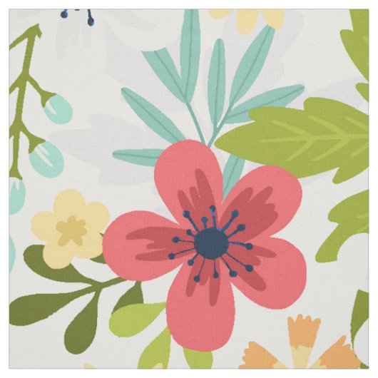 Farbiges botanisches Muster Stoff (Muster)