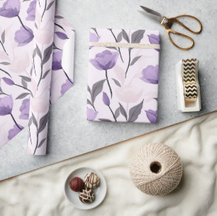 Farbiges botanisches Tulip Wrapping Paper Geschenkpapier