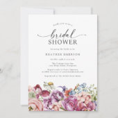 Farbiges Brautparty der Wildblume Einladung (Vorderseite)