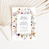 Farbiges Brautparty der Wildblume Einladung