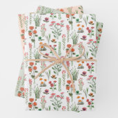 Farbiges Brautparty der Wildblume Geschenkpapier Set (Beispiel)