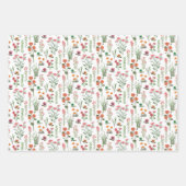 Farbiges Brautparty der Wildblume Geschenkpapier Set (Vorderseite)