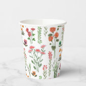 Farbiges Brautparty der Wildblume Pappbecher (Links)