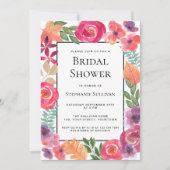 Farbiges Brautparty Einladung (Vorderseite)