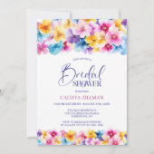 Farbiges Brautparty Einladung (Vorderseite)