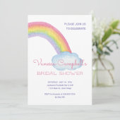 Farbiges Brautparty Einladung (Stehend Vorderseite)