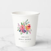 Farbiges Brautparty für Wasserfarben Pappbecher (Vorderseite)