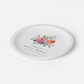 Farbiges Brautparty für Wasserfarben Pappteller (Schrägansicht)