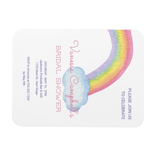 Farbiges Brautparty Magnet (Horizontal)