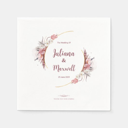 Farbiges Brautparty Serviette (Vorderseite)