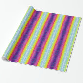 Farbiges Bright Wide Stripes Wrapping Paper Geschenkpapier (Ungerollt)