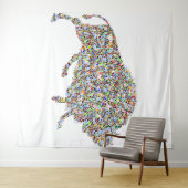 Farbiges Bull-Tapestry Wandteppich (Beispiel (Horizontal))