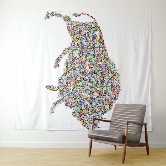 Farbiges Bull-Tapestry Wandteppich (Beispiel (Horizontal))