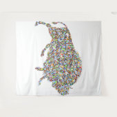 Farbiges Bull-Tapestry Wandteppich (Vorderseite (Horizontal))