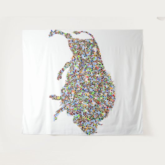 Farbiges Bull-Tapestry Wandteppich (Vorderseite (Horizontal))