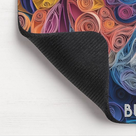 Farbiges Bulldogopapier Mousepad (Ecke)