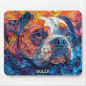 Farbiges Bulldogopapier Mousepad (Vorne)