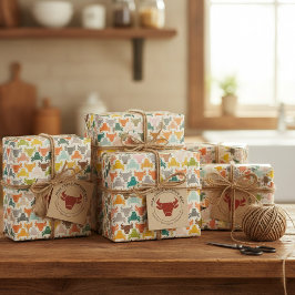 Farbiges Bullkopfpapier für die Silhouette Geschenkpapier