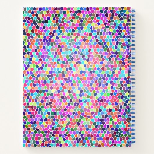 Farbiges Buntglas Notizbuch (Rückseite)