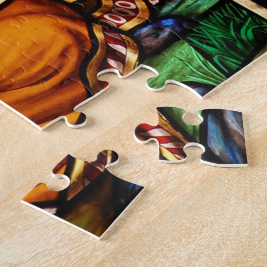 Farbiges Buntglas Puzzle (Seite)