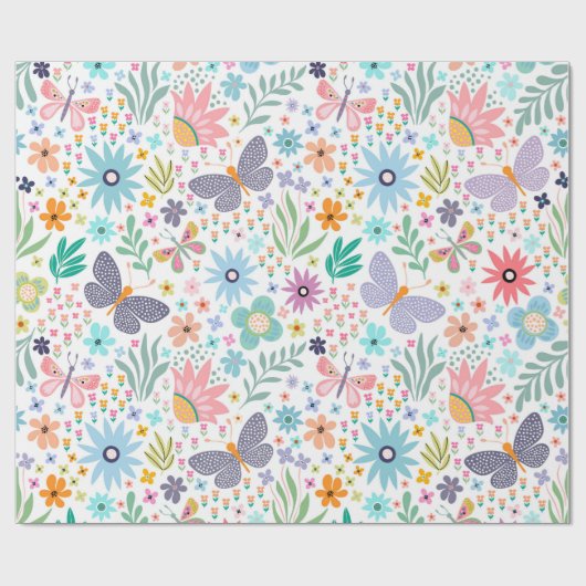 Farbiges Butterfett Geschenkpapier (Flach)