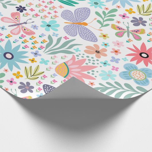 Farbiges Butterfett Geschenkpapier (Ecke)