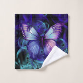 Farbiges Butterfly-Badetuch-Set Badhandtuch Set (Waschlappen)