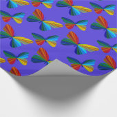 Farbiges Butterfly Wrapping Paper Geschenkpapier (Ecke)