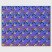 Farbiges Butterfly Wrapping Paper Geschenkpapier (Flach)