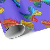 Farbiges Butterfly Wrapping Paper Geschenkpapier (Rolleneckpunkt)