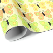Farbiges Butterfly Wrapping Paper Geschenkpapier (Rolleneckpunkt)