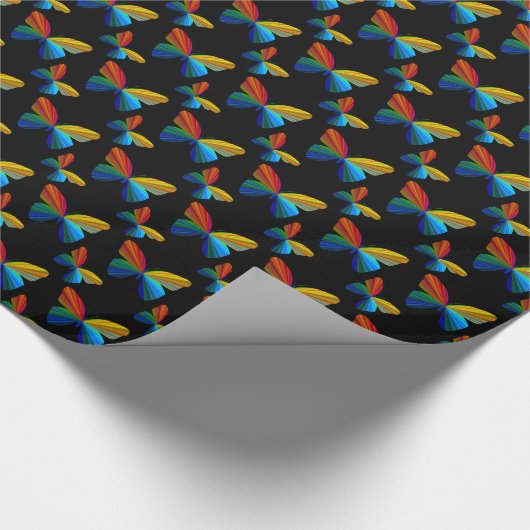 Farbiges Butterfly Wrapping Paper Geschenkpapier (Ecke)