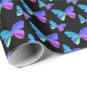 Farbiges Butterfly Wrapping Paper Geschenkpapier (Rolleneckpunkt)