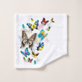 Farbiges Butterflybad Handtuchhandtuch Set (Waschlappen)