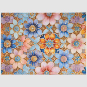 Farbiges Byzantinisches Juwel Art Tissue Seidenpapier