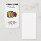 Farbiges Camera-Logo Visitenkarte (Vorne/Hinten)