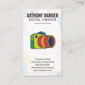 Farbiges Camera-Logo Visitenkarte (Vorderseite)
