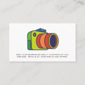 Farbiges Camera-Logo Visitenkarte (Rückseite)