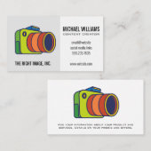 Farbiges Camera-Logo Visitenkarte (Vorne/Hinten)