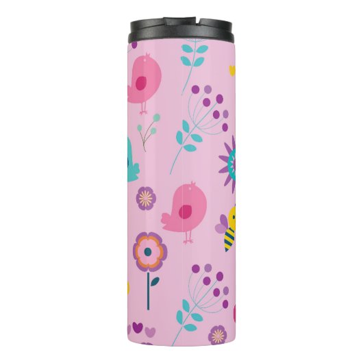 Farbiges Cartoon-Design Thermosbecher (Rückseite)