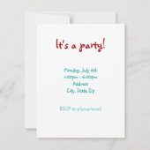 Farbiges Chameleon-Muster Einladung (Rückseite)