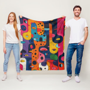 Farbiges Chaos Fleecedecke