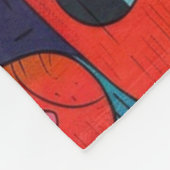 Farbiges Chaos Fleecedecke (Ecke)