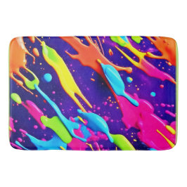 Farbiges Chaos im Abstrakten Spritzer Badematte