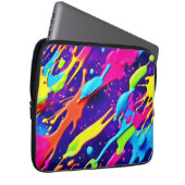 Farbiges Chaos im Abstrakten Spritzer Laptopschutzhülle (Vorne Rechts)