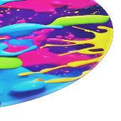 Farbiges Chaos im Abstrakten Spritzer Schneidebrett (Ecke)