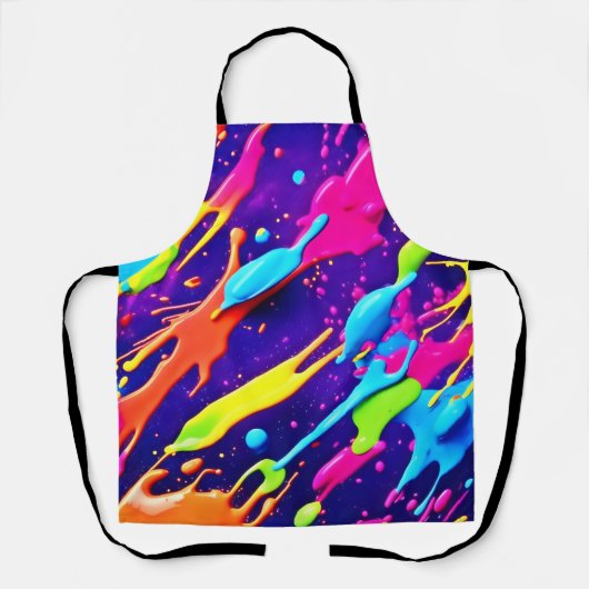 Farbiges Chaos im Abstrakten Spritzer Schürze (Vorderseite)