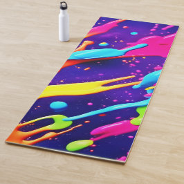 Farbiges Chaos im Abstrakten Spritzer Yogamatte