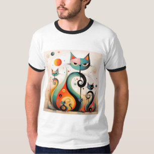 'Farbiges Chaos' Inducing niedliches katzenähnlich T-Shirt